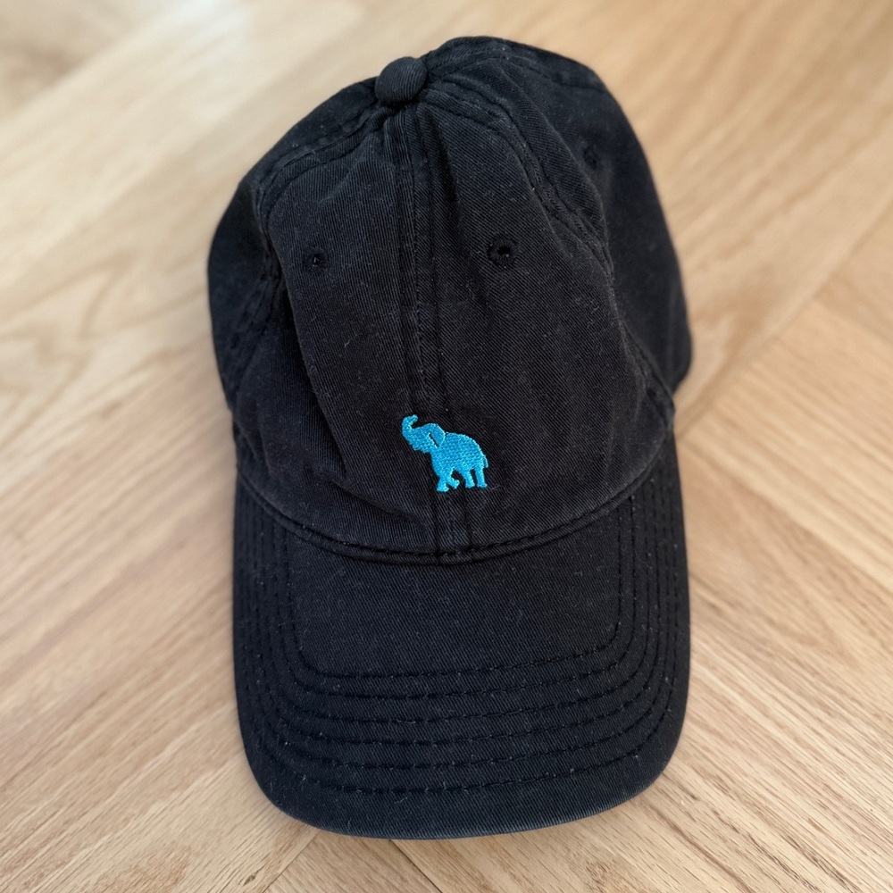Tracy Negoshian Elephant Baseball Hat Cap in Black
